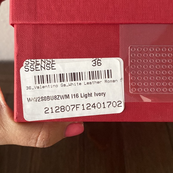 Valentino Garavani White and Gold Studded Sandals - Picture 10 of 12